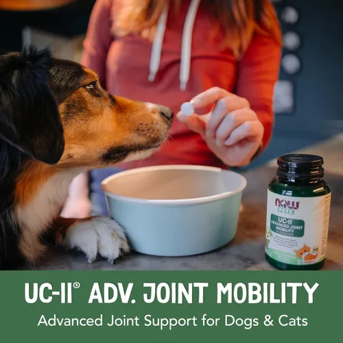Vista 4 de Now Mascotas, UC-II Movilidad Articular Avanzada para Perros y Gatos, Formulado por veterinarios, Ayuda a mantener el cartílago y el tejido