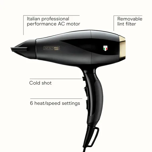 Vista 11 de Secador de pelo Conair, INFINITIPRO, ArteBella, rendimiento italiano