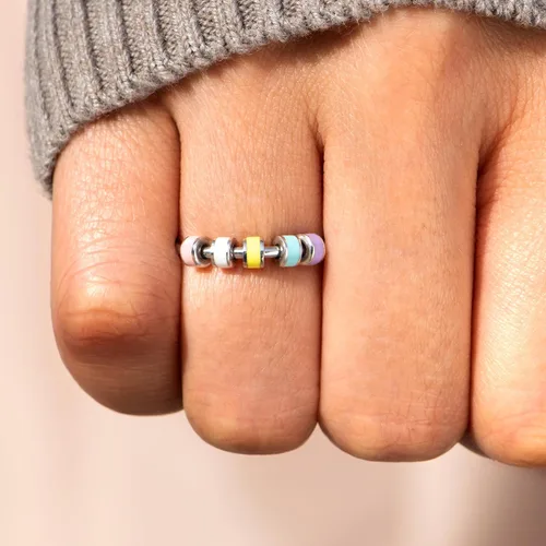 Vista 2 de STORYJEWELLERY Fidget Ring, Anxiety Rings for Women, Spinner Ring, Silent Spinning Stress Rings, Fidget Jewelry, Womens Gifts