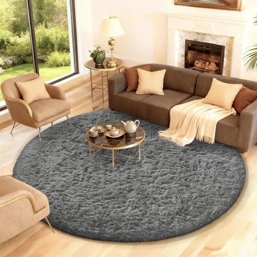 Vista 66 de Ophanie - Alfombras para sala de estar, antideslizante y suave, de felpa grandes y peludas para dormitorio, peludas para niños y niñas, decoración