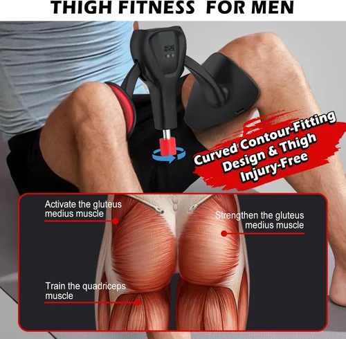 Vista 4 de 3rd Gen Inner Thigh Leg Train Exercisers 0-100 lbs Adjustable Resistance with Leg Straps Band Pelvic Floor Kegel Hip Exercise Workout Equipment