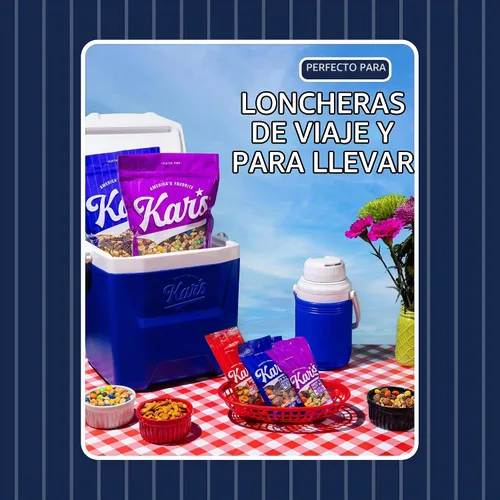 Vista 4 de Kar's Nuts All Energy - Mezcla de frutos secos sin sal, paquetes individuales de aperitivos de 2 onzas, paquete a granel de 48, mezcla de aperitivos