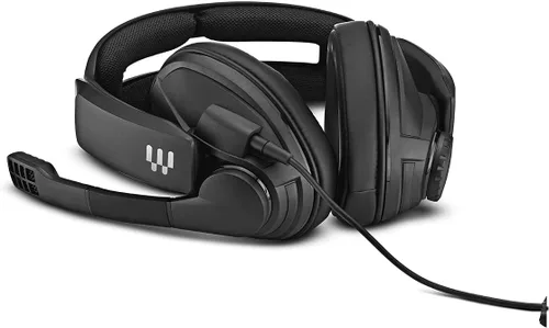 Vista 9 de EPOS I Sennheiser GSP 302 - Auriculares para juegos con micrófono de cancelación de ruido, abatibles para silenciar, cómodas almohadillas de espuma
