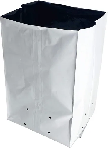 Vista 9 de Bolsa de cultivo de polietileno de 1 galón, bolsa de cultivo de 50 unidades, película de panda, blanco y negro