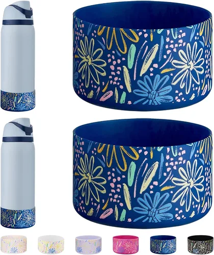 Vista 37 de WK IEASON 2 fundas de silicona para botella de agua Owala, base protectora para botella de agua Owala FreeSip Twist y Flip Flask accesorios