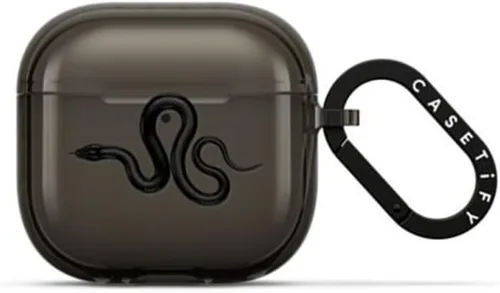 Vista 16 de CASETiFY Impact Airpods Pro (3ª) - Funda con anillo, color negro