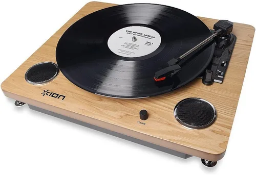 Vista 15 de ION Audio Luxe LP - Reproductor de discos de vinilo Bluetooth con altavoces, conversión USB, placa de tamaño completo, parada automática, salida