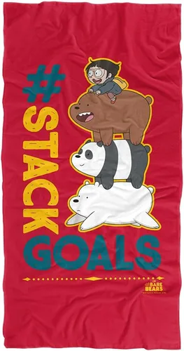 Vista 9 de LOGOVISION We Bare Bears Bear Stack - Toalla de playa con licencia oficial de 30 x 60 pulgadas Pila de osos