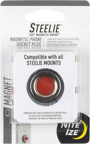 Vista 9 de Nite Ize Steelie Orbiter Plus - Zócalo magnético y anillo de metal - Soporte de salpicadero para coche con montaje magnético - Soporte