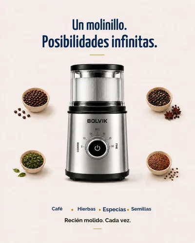 Vista 5 de Hierbas eléctricas de las especias del molinillo de grano de café, perilla