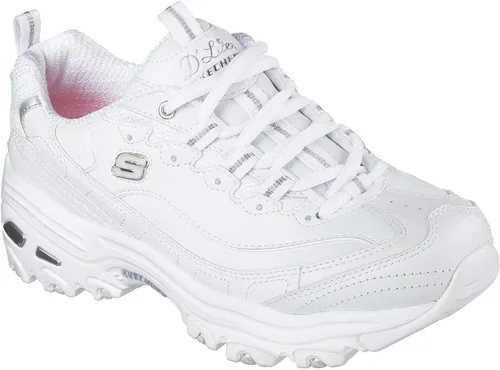 Vista 5 de Skechers D'lites Fresh Start - Tenis de espuma viscoelástica con cordones para mujer