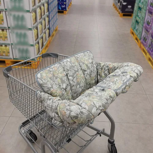 Vista 6 de Funda para carrito de compras para bebé, niño, niña, fundas de carrito multien 1 para bebés, funda acolchada suave para silla alta infantil, lavable