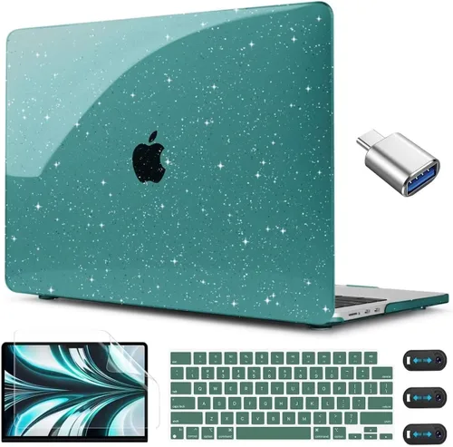 Vista 36 de CISSOOK para MacBook Air 13.6 M4 M3 M2 Funda 2025 2024 2022 Release, Carcasa Rígida de Plástico y Cubierta de Teclado y Adaptador USB para MacBook