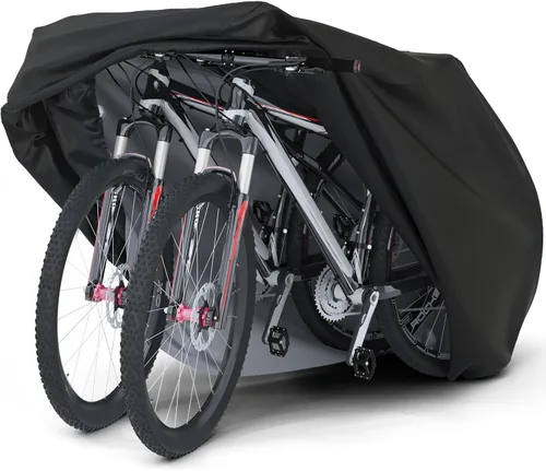 Vista 12 de Favoto - Funda impermeable para bicicleta al aire libre - Cubierta de bicicleta para 2 bicicletas XXL, protección contra el sol, la lluvia, el polvo