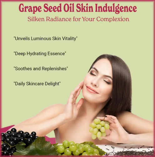 Vista 8 de Aceite de semilla de uva, 16oz, Orgánico, Prensado en frío, Denso en nutrientes, Nutrición profunda de la piel, Revitalización del cabello, Natural