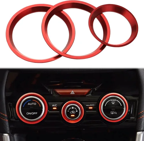 Vista 8 de Cubierta de anillo exterior para perilla de control de clima de Subaru CA, interruptor de control de volumen para Subaru Forester 2019-2024
