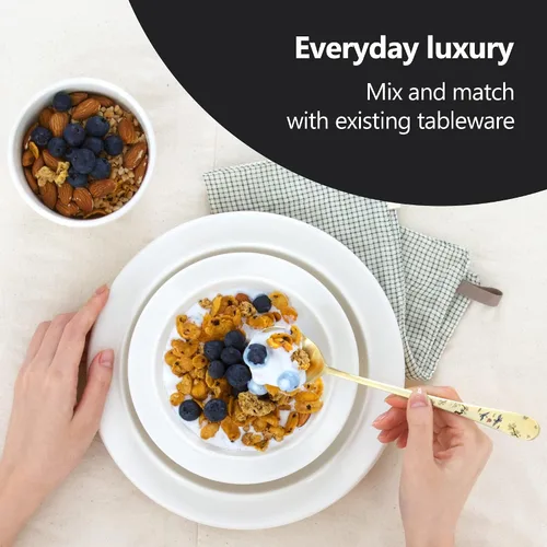 Vista 4 de [6 P] [Hecho en Corea] Cuchara de sopa estilo coreano de 8.5 pulgadas Premium 304 (18/10) Cucharas de postre de acero inoxidable Cuchara de cena