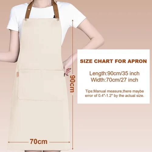 Vista 6 de Delantal personalizado personalizado Ropa de trabajo tela para hombres mujeres cocina delantales con bolsillos nombre texto logotipo imagen