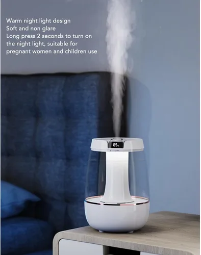 Vista 9 de Humidificadores, 3L Doble Spray Mist Humidificador de niebla fría, USB alimentado silencioso humidificador de uso esencial difusor de aceite