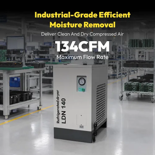 Vista 4 de Secador de aire refrigerado 134CFM para el compresor de aire 110V/1PH 102