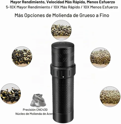 Vista 5 de Molinillo de pimienta manual resistente de grosor ajustable