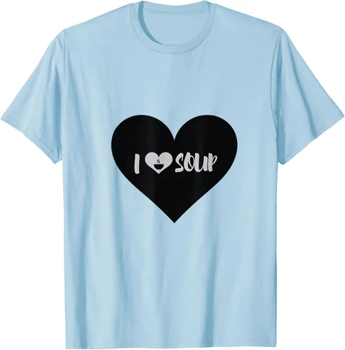 Vista 95 de I Love Soup - Camiseta de regalo con forma de corazón, Blanco, S Asfalto