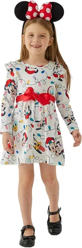 Vista 2 de Disney Mickey - Vestido tutú de manga larga con estampado de Minnie para bebé niña