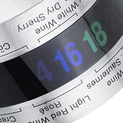Vista 3 de Termómetro de vino con forma de botella de vino, detector de temperatura de vino con pantalla LCD para vino tinto de cerveza, termómetro instantáneo