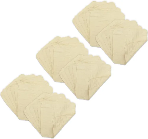 Vista 8 de OsoCozy Toallitas de muselina para bebé, 12 unidades, 100% algodón sin blanquear, toallitas de tela reutilizables para pieles sensibles, de secado