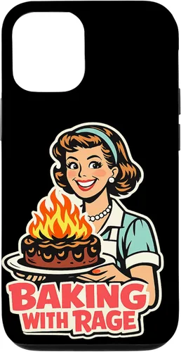 Vista 28 de Baking with Rage Retro 1950s Housewife Pop Art Humor Case for iPhone 17
