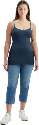 Vista 176 de Emmalise Camisola larga casual básica para mujer, con tirantes ajustables, top en capas