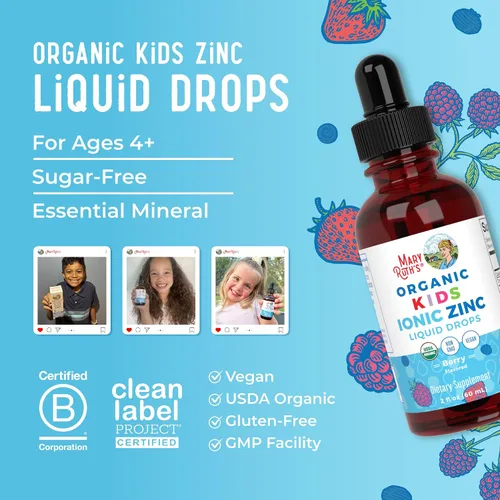 Vista 8 de Suplementos de zinc para apoyo inmunológico Suplemento de zinc líquido Zinc iónico para niños Edades de 4 a 13 Sulfato de zinc Suplemento