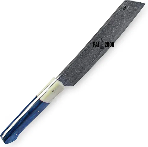 Vista 3 de Hecho a mano de acero de Damasco 12 pulgadas cuchillo de cuchilla con funda 9951