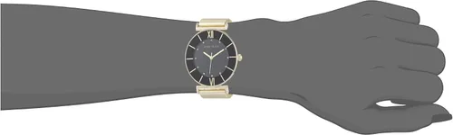 Vista 8 de Anne Klein Reloj pulsera de malla acentuada con purpurina para mujer