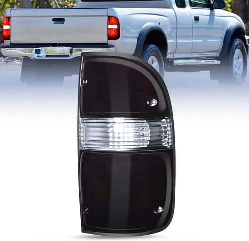 Vista 13 de Nilight Combo de faros delanteros y luces traseras para Toyota Tacoma 2001 Carcasa negra + reflector ámbar con luz trasera
