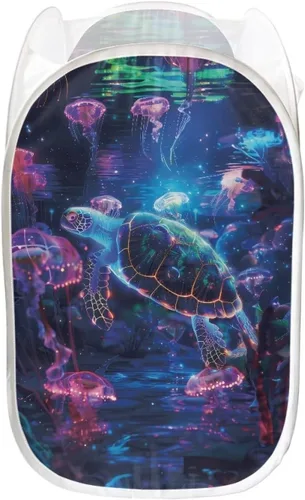 Vista 27 de AFPANQZ Cesta plegable de malla para ropa sucia, plegable, portátil, para guardar lugar para el hogar, fácil de plegar para viajes, 13.5 x 13.5 x 21