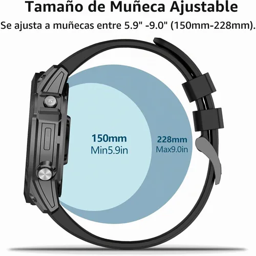 Vista 4 de ZPJPPLX Correa Quickfit de 0.866 pulgadas compatible con Garmin Fenix 8/7/6 epix Pro, correa de silicona para Fenix E/5 Plus/5/tactix quatix 8 7