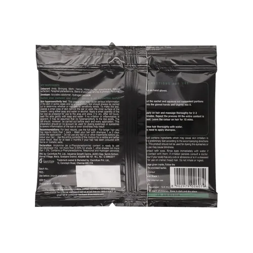 Vista 5 de Indica Easy Shampoo Based Hair Colour Black Pack de 3