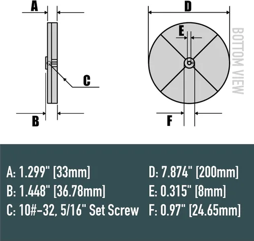 Vista 4 de Compradores de reemplazo de disco giratorio de 8 "esparcidor 3013824 para ATVS15A UTVS16 con tornillo de ajuste