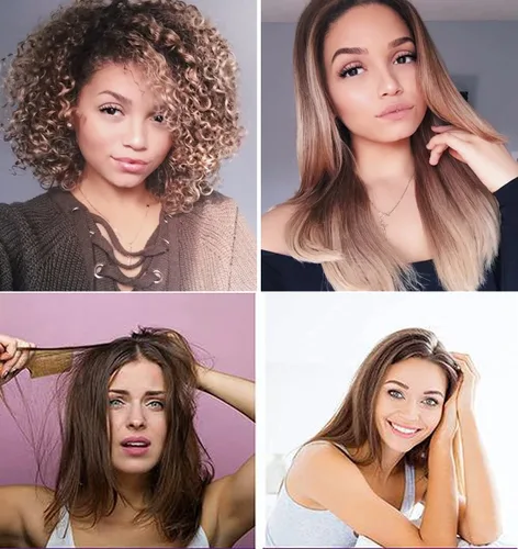Vista 4 de Tratamiento Brasilero Profesional de Keratina: Set de 4 Botellas de 10.1 fl oz con Champú, Acondicionador Libre de Sulfatos y Peinilla por Keratin