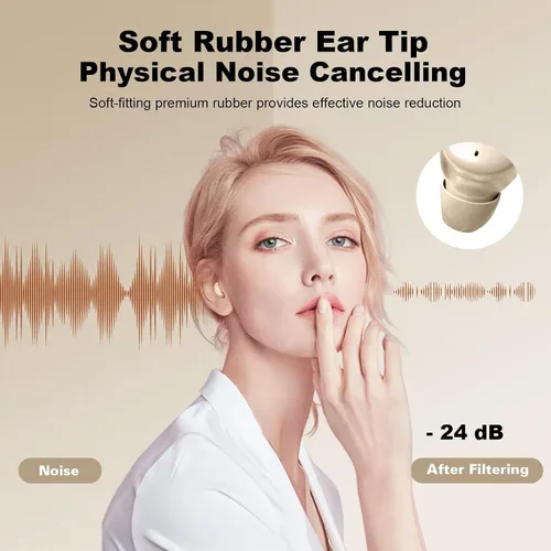 Vista 6 de Auriculares inalámbricos para dormir en el costado, inalámbricos, invisibles, pequeños, con Bluetooth, para dormir, con cancelación de ruido