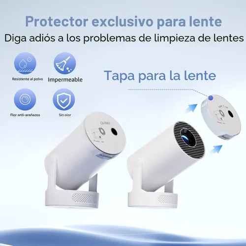 Vista 6 de Magcubic - Miniproyector 2025 4K compatible con WiFi 6 y Bluetooth 5.4, altavoz Soundbase de 5 W, portátil con corrección trapezoidal vertical