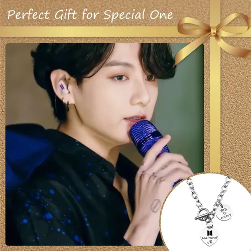 Vista 3 de ARETIS Kpop Bangtan - Collar para niños Be the best J-HOPE JIMIN JIN JK RM SUGA V Collar Bangtan Boys Lover Jewelry Gift for Bangtan Boys Fans
