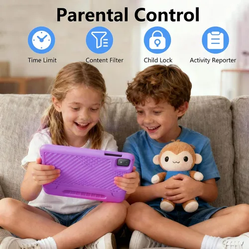 Vista 6 de NRKDUBQ Tablet infantil de 11 pulgadas Android 15 20GB + 128GB Octa-Core 8000mAh tableta Todder con funda a prueba de caídas, control parental, WiFi