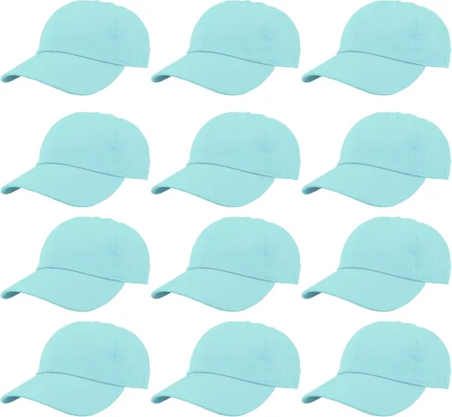 Vista 31 de Gelante Gorras de béisbol 100% algodón liso en blanco tamaño ajustable al por mayor a granel de 12 unidades Verde militar