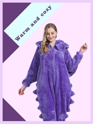 Vista 3 de Magicalani Unisex Adult Animal Onesie Pajamas, Women's and Men's Anime Cosplay Sleepwear, One Piece Halloween Costume