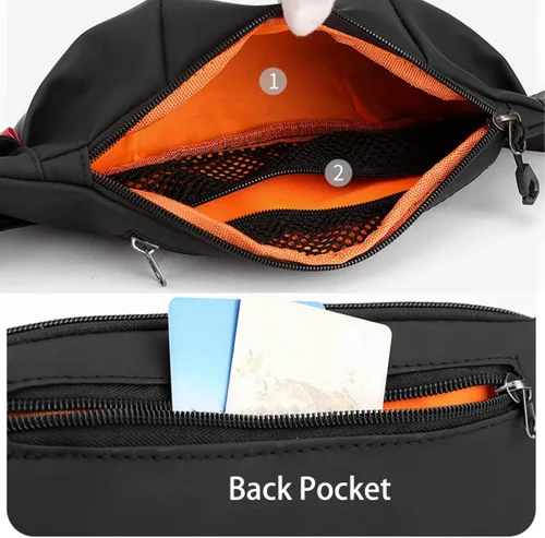 Vista 4 de Bolso bandolera impermeable para hombre, bolsa de viaje para mujer, mochila cruzada ligera para ciclismo, senderismo, trabajo, escuela
