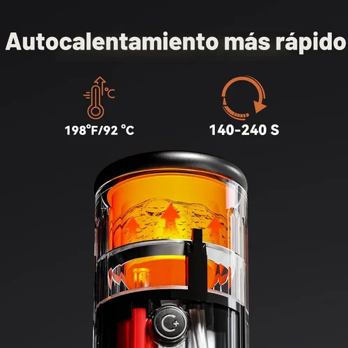 Vista 4 de Máquina de café espresso portátil CERA+ con autocalentamiento, hasta 8 tazas por carga y 20 bares, 3 * 4500mAh, CERApresso funciona con cápsulas NS