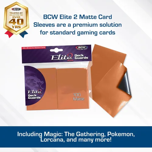 Vista 2 de BCW Elite2 - Fundas mate para tarjetas, otoño, parte delantera antirreflejos, parte trasera texturizada, se adapta a tarjetas estándar de 2.5 x 3.5