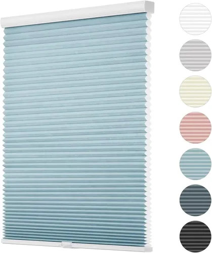 Vista 9 de Changshade - Persianas personalizadas de panal opacas sin cordones para ventanas interiores, persianas de panal para habitación con oscurecimiento